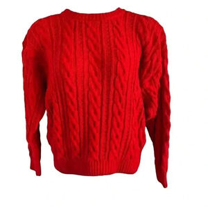 American Eagle Outfitters Cable knit sweater heavyweight red women's size XL